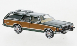 Brekina 19628 - H0 - Ford LTD Country Squire - dunkelgrün metallic